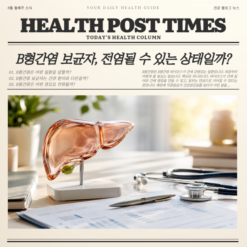 B형간염 보균자, 전염될 수 있는 상태일까?