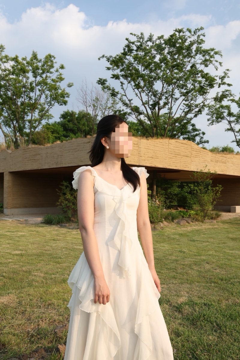 웨딩 야외스냅 촬영 후기 / 내가 고른 드레스, 헤어변형 후기 / 코아차 대여 신스덴 원피스