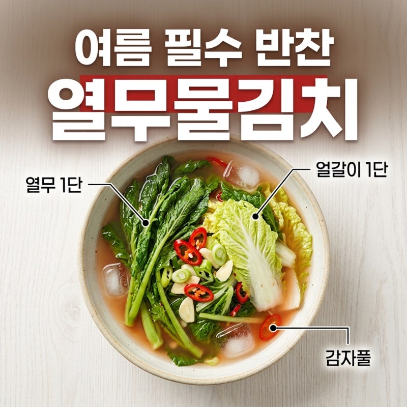 열무물김치 담그는법 실패 없이 시원한 얼갈이 여름 물김치 황금레시피