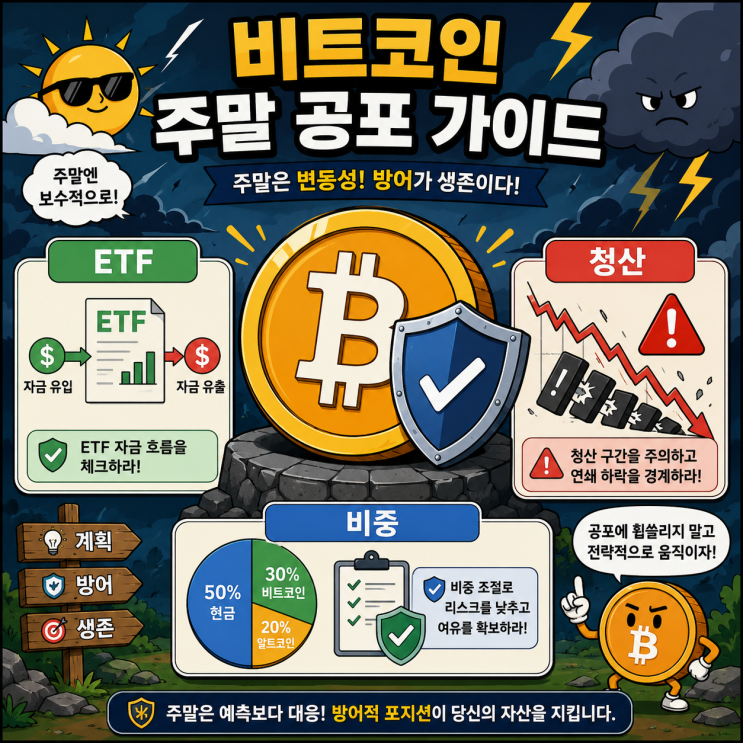  비트코인 6만달러, 주말 공포를 줄이는 법