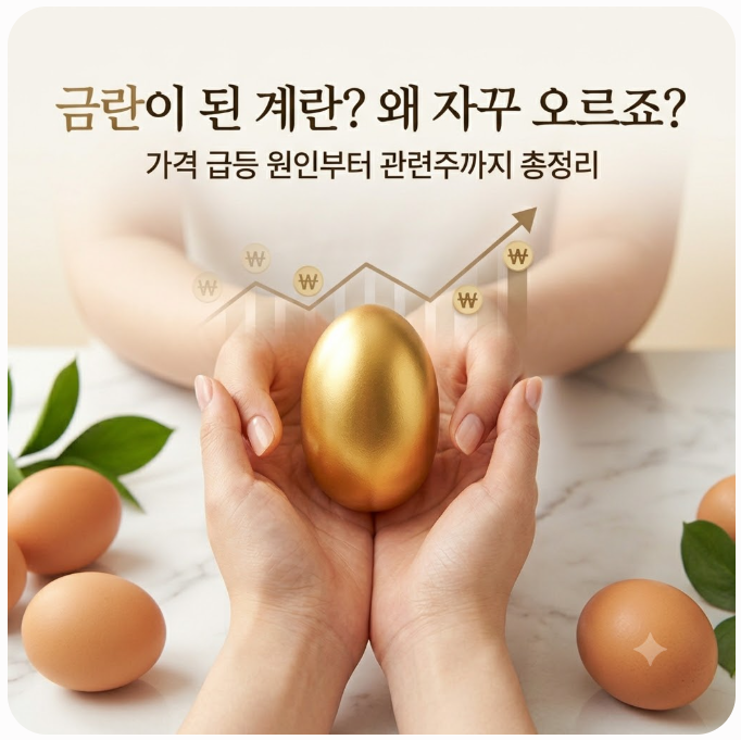  금란이 된 계란 가격 상승 이것 때문? 관련주 5가지 총정리