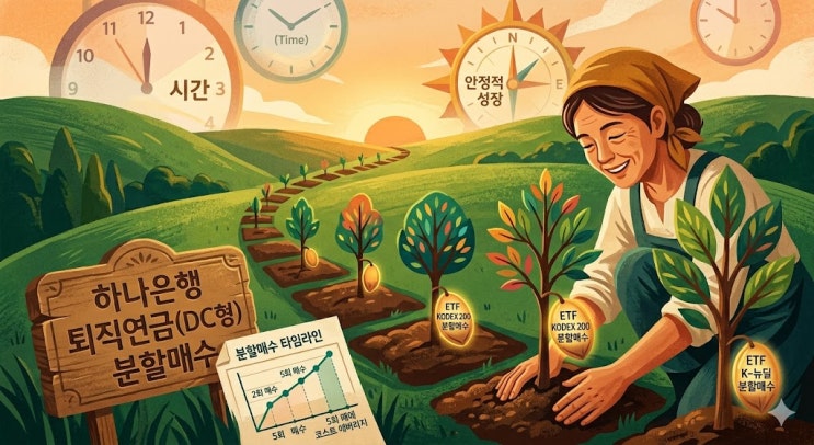 <b>하나은행</b> <b>퇴직</b>연금 DC형, ETF 분할매수로 변동성 줄이고... 