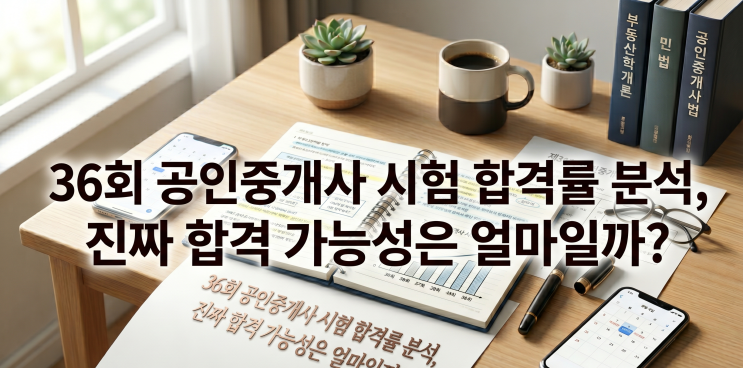  36회 공인중개사 시험 합격률 분석, 진짜 합격 가능성은 얼마일까?