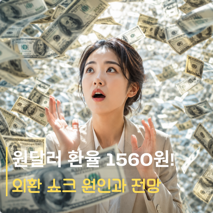  원달러 환율 1560원! 17년 만의 외환 쇼크 원인과 전망