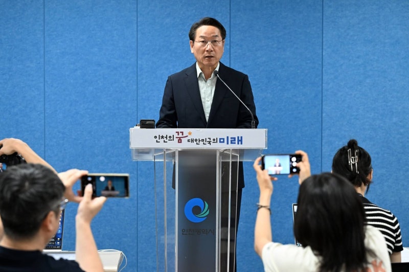 유정복 후보, "박찬대, 송도 1동·송도 2동...둘다 같은 3030표 의구심 폭발"