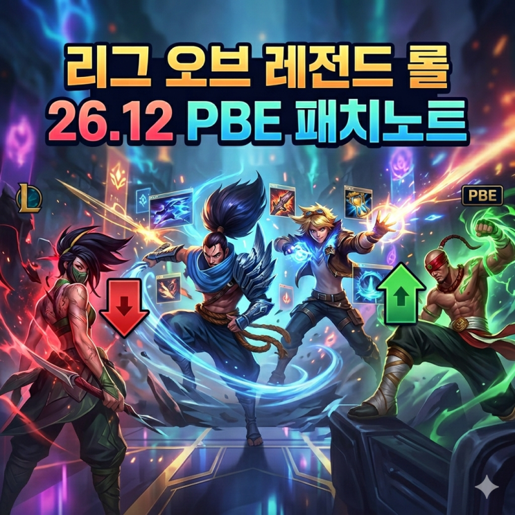  리그오브레전드 롤 26.12 PBE 패치노트
