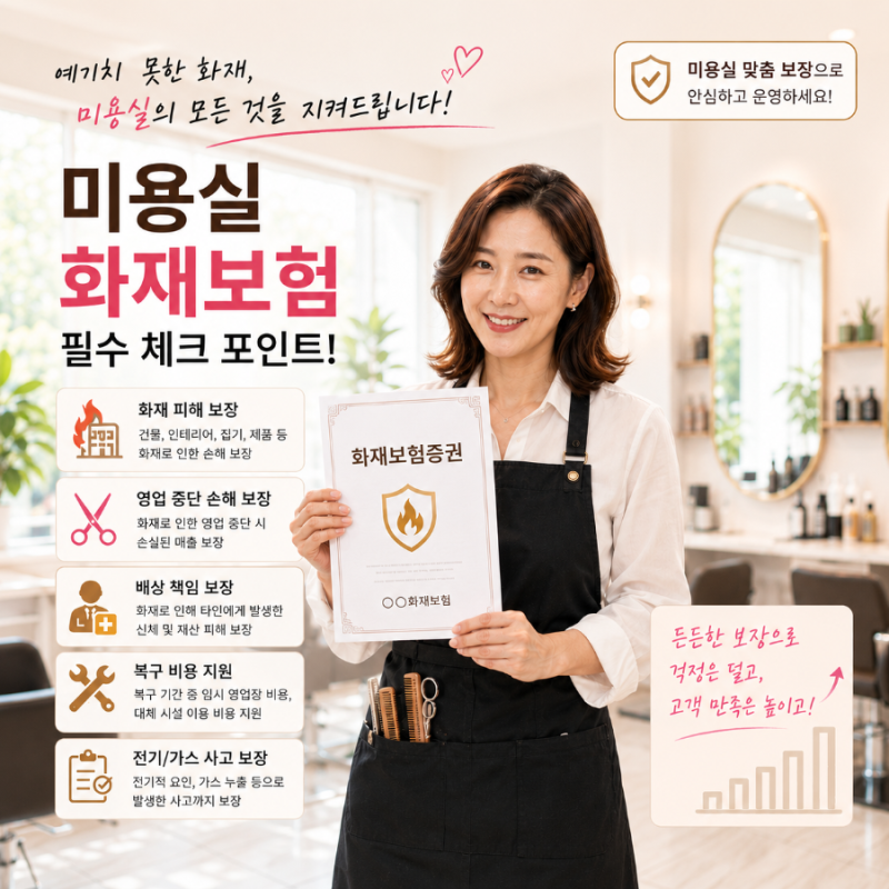 다중이용업소 미용실 화재보험, 월 만 원짜리 '다이렉트'로 대충 가입하면 불나고도 한 푼 못....