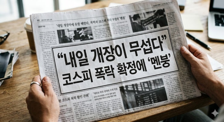 "내일 개장이 무섭다" <b>코스피 폭락</b> 확정에 멘붕