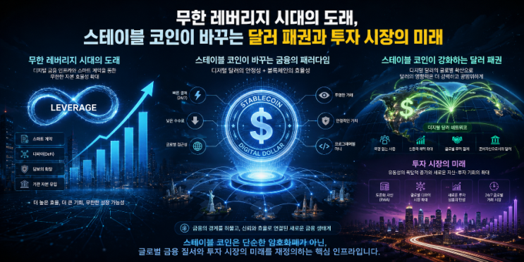  무한 레버리지 시대의 도래, 스테이블 코인이 바꾸는 달러 패권과 투자 시장의 미래