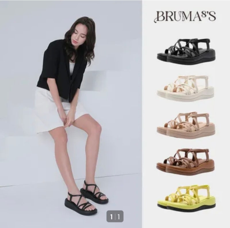 월요일이면 사라지는 혜택! 브루마스 26SS 천연소가죽 스트랩 통굽샌들 GS MY SHOP 라이브 혜택 ....