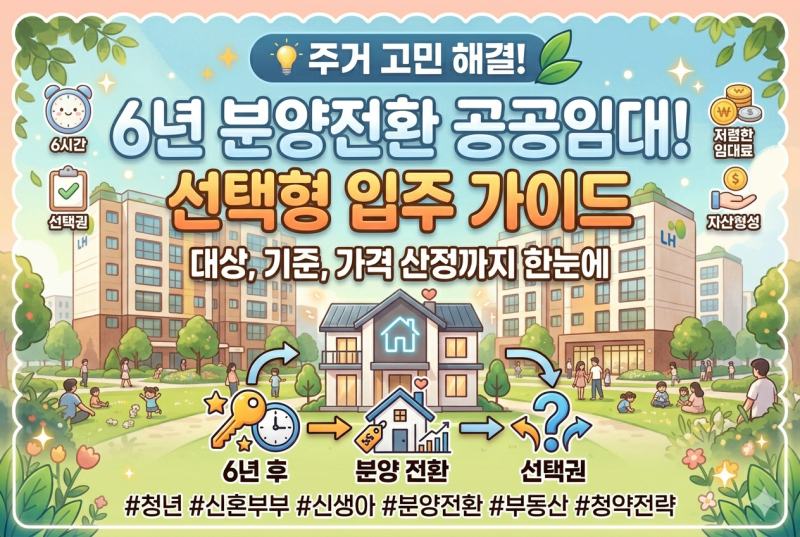 청년 신생아 특공 노린다면? 6년 분양전환 공공임대 주택 신청 자격 및 꿀팁