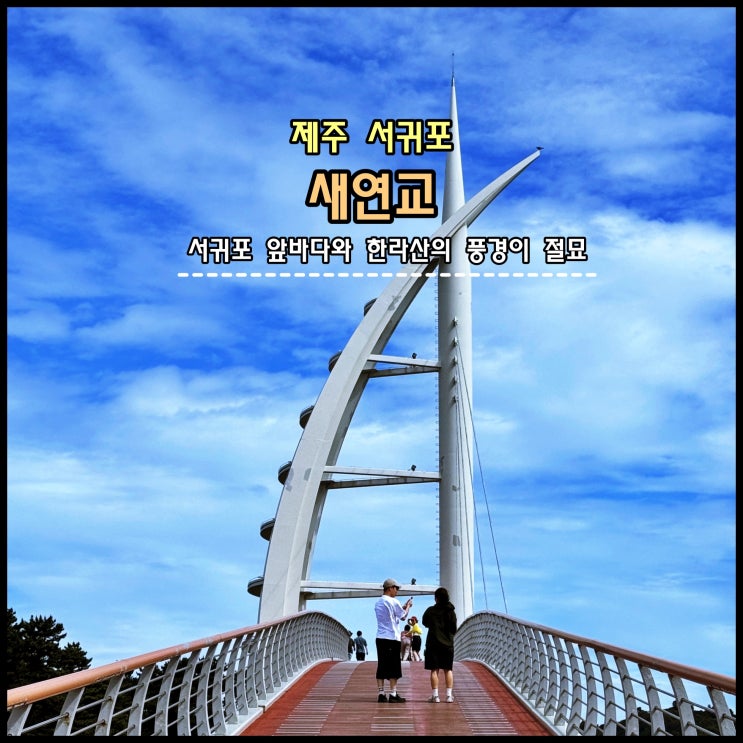  [제주] 서귀포 앞바다와 한라산의 풍경이 절묘한 '새연교'