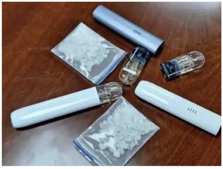  중국에서 적발된 마약 '동물용 마취제' 전자담배액상