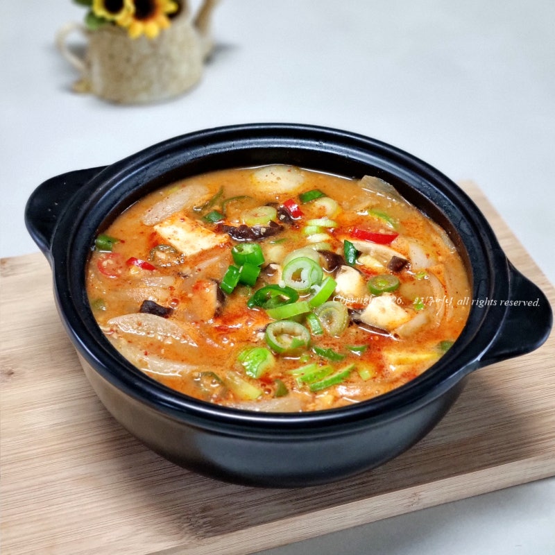 식당 된장찌개 레시피 된장찌개 맛있게 끓이는법