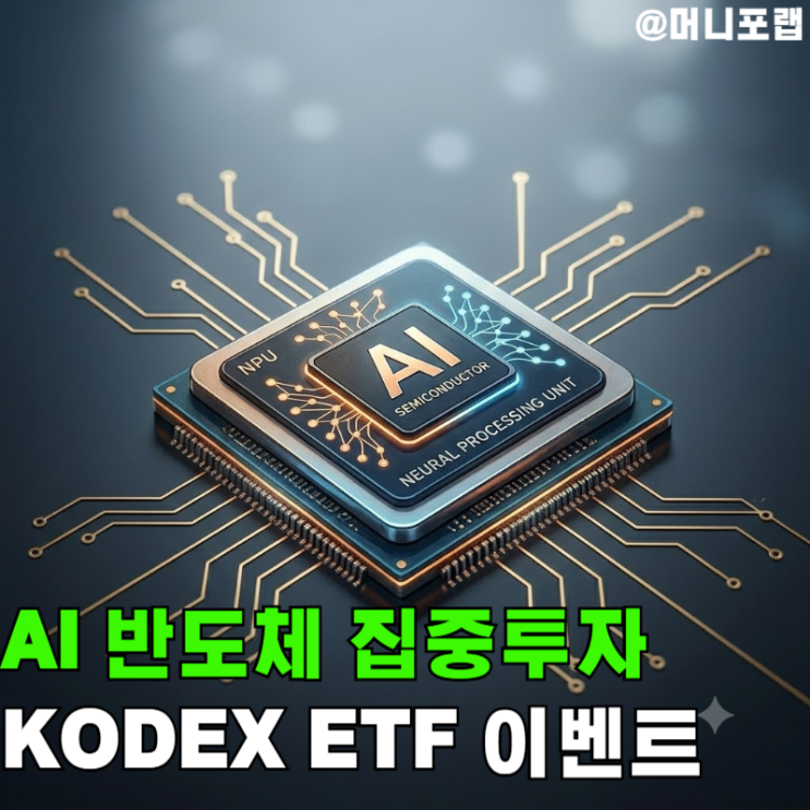  AI반도체 대표 기업 집중투자 원하면, 삼성 KODEX ETF 이벤트