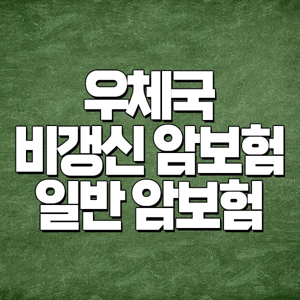 우체국 비갱신 암보험 비갱신암보험추천 핵심 포인트 보장 모아보기