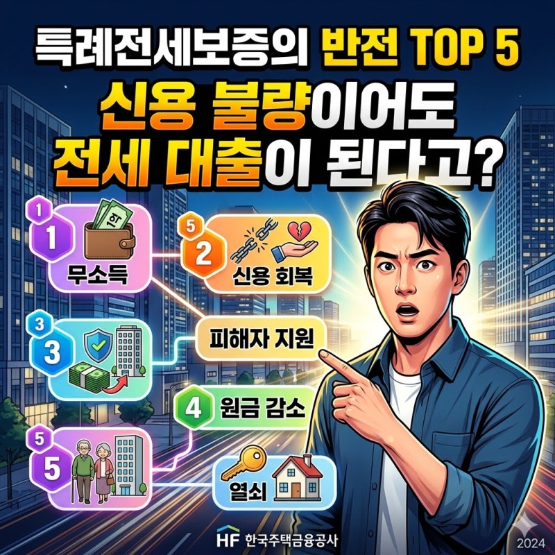 당신이 몰랐던 특례전세보증의 반전 TOP 5, 신용 불량이어도 전세 대출이 된다고?