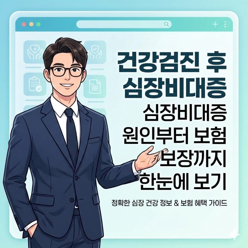 건강검진 결과 심장비대증 원인 증상 확인하고 심장 관련 보험 보장 분석하기