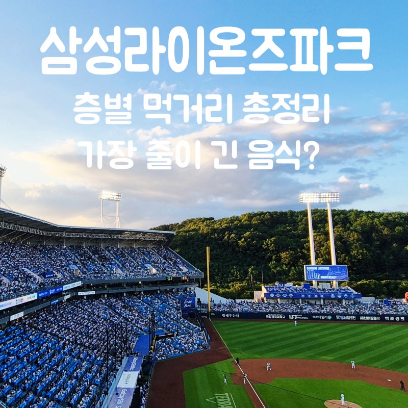 대구 삼성 라이온즈파크 맛집 야구장 층별 모든 먹거리 총정리