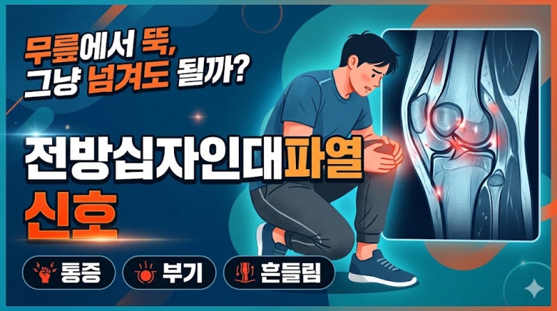 전방십자인대 파열 증상은 어떻게 알까? 수술·재활 확인 기준