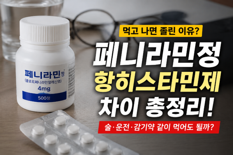 페니라민정, 왜 졸릴까? 항히스타민제 차이 총정리