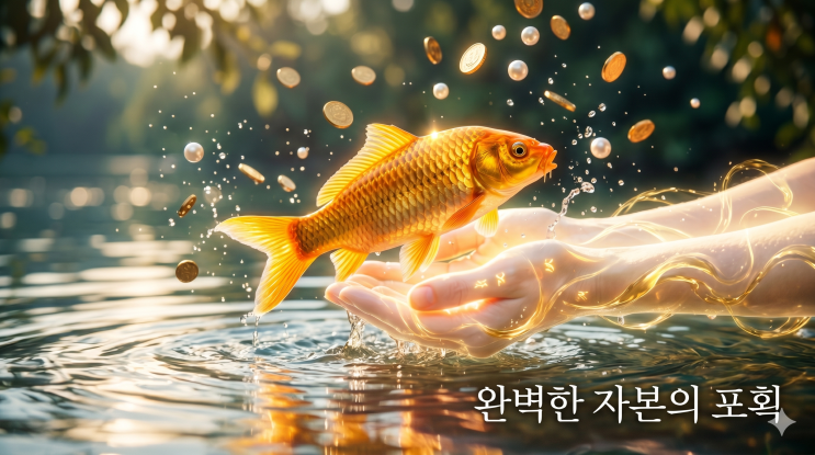  물고기 잡는 꿈 해몽, 맑은 물에서 황금빛 잉어를 맨손으로 낚아챘다면 오늘 당장 투자처를 늘리십시오 (초과 수익의 획득)