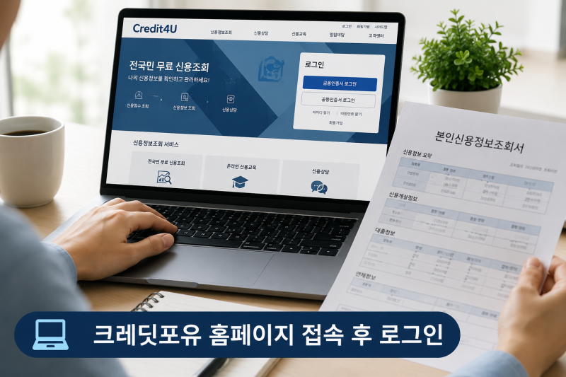 본인신용정보조회서 발급 방법 ㅣ 크레딧포유 PC PDF 저장까지 총정리