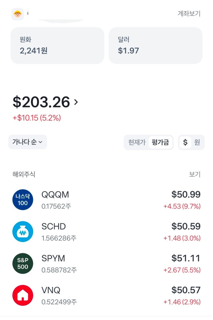  3편. 자녀계좌 소수점 미국주식투자. 26년 6월 첫째주. 반도체 관련 기술주 하락.