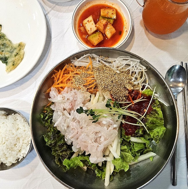 부산 송정해변 맛집 송원물회횟집 활어물회 재방문 후기