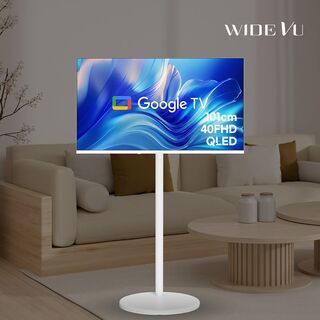  화이트에디션 구글스마트 101cm(40인치)FHD QLED TV - 와이드무빙뷰 삼탠바이미 가능