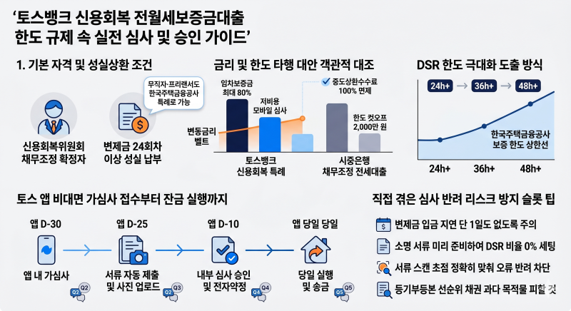 토스뱅크 신용회복자 전월세대출 받은 후기, 정보 공유
