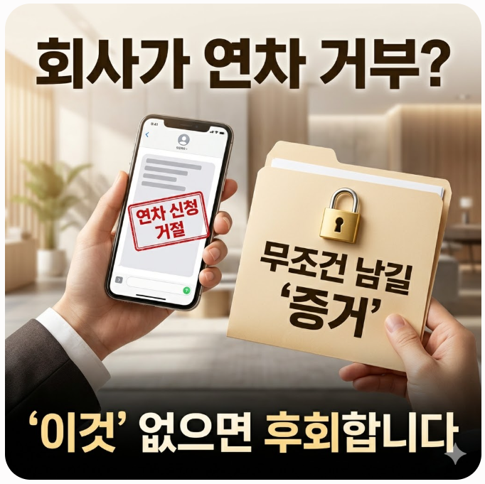  회사가 연차 거부할 때 무조건 남겨야 하는 '이것'