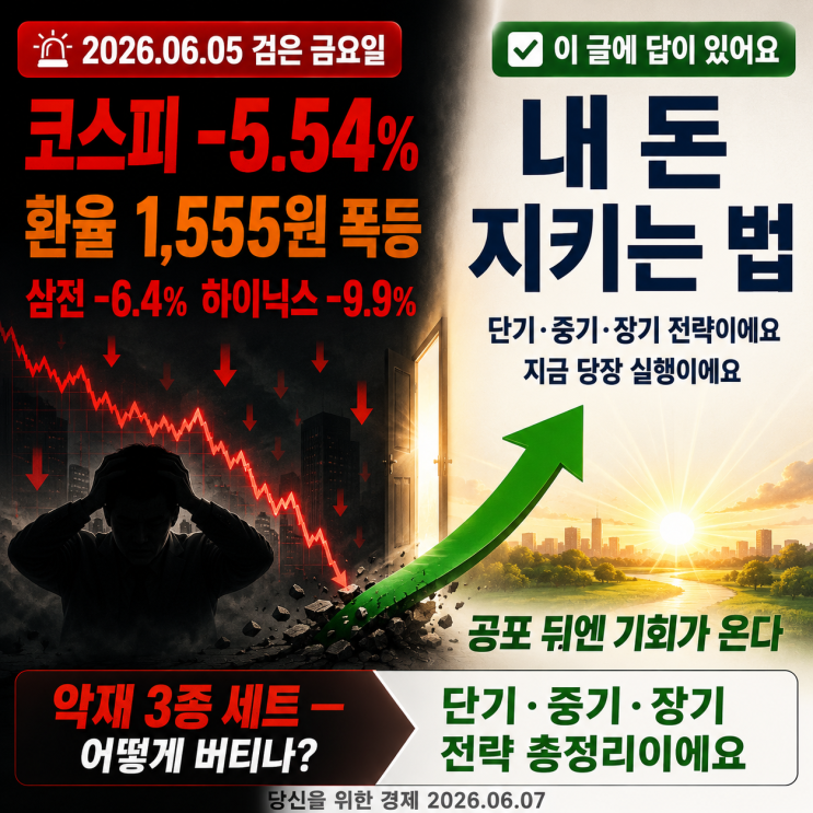  코스피급락, 고환율, 스페이스X상장 이런 악재들에 내돈 어떻게 지킬까?