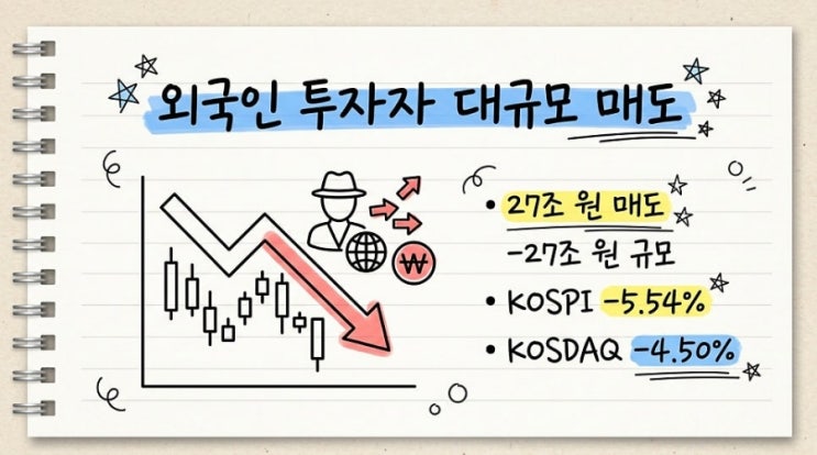  국내 주식 싹 다 파는 외인들... 월요일 어마무시 큰 거 온다는데 , 국내 주식 싹 다 파는 외국인들…월요일 증시 대폭락 오나? 투자자들 긴장하는 진짜 이유