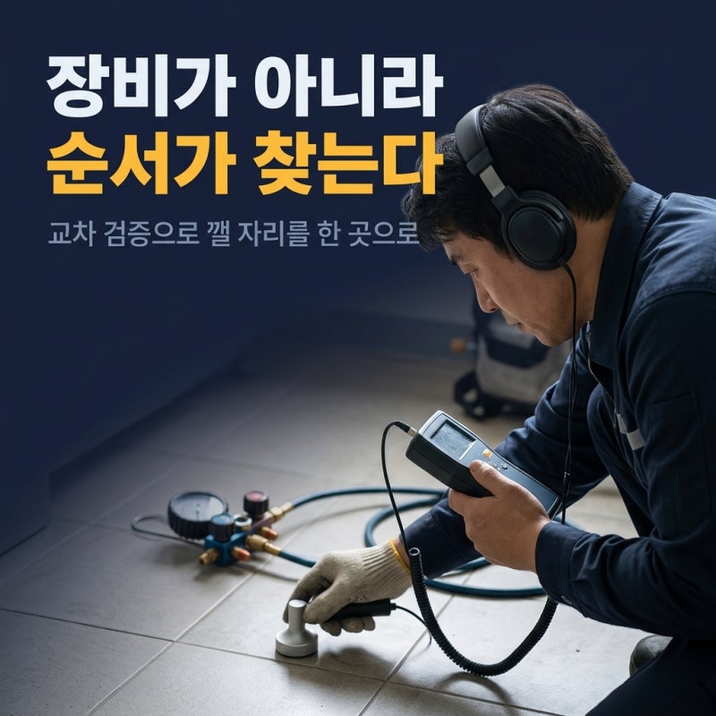누수탐지 장비 진단 4가지, 1대만 믿고 깨면 오답 납니다
