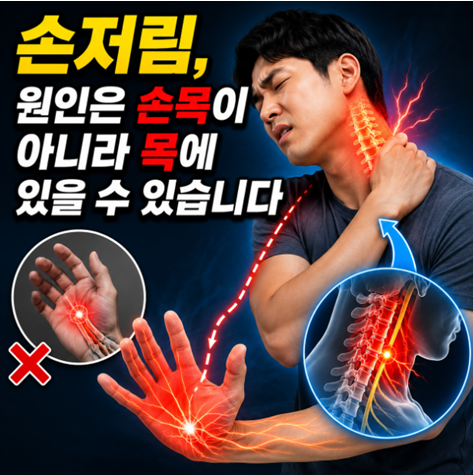 손저림, 원인은 손목이 아니라 목에 있을 수 있습니다