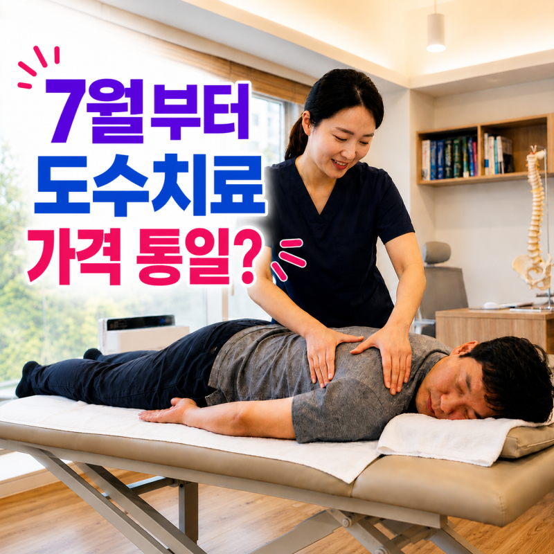 7월부터 도수치료 가격 통일? 꼭 알아야 할 변경사항