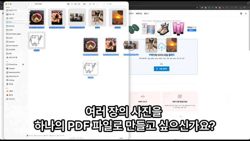 JPG PDF 변환, 설치·가입 없이 무료로 (아이폰 사진도 바로)