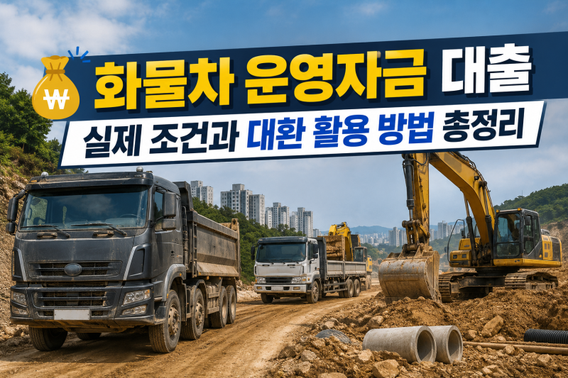 개인사업자 화물차 운영자금 대출 가능할까? 대환 및 한도 증액 꿀팁 정리