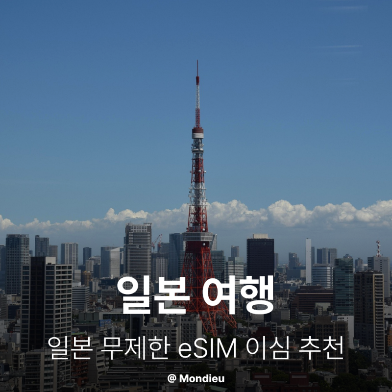 일본 eSIM 이심 유심 무제한 추천 등록방법까지