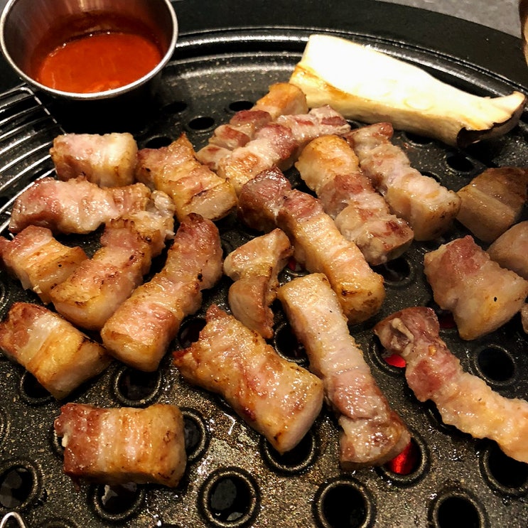  송도 타임스페이스 고기집 숯멍 삼겹살 구워주는 맛집