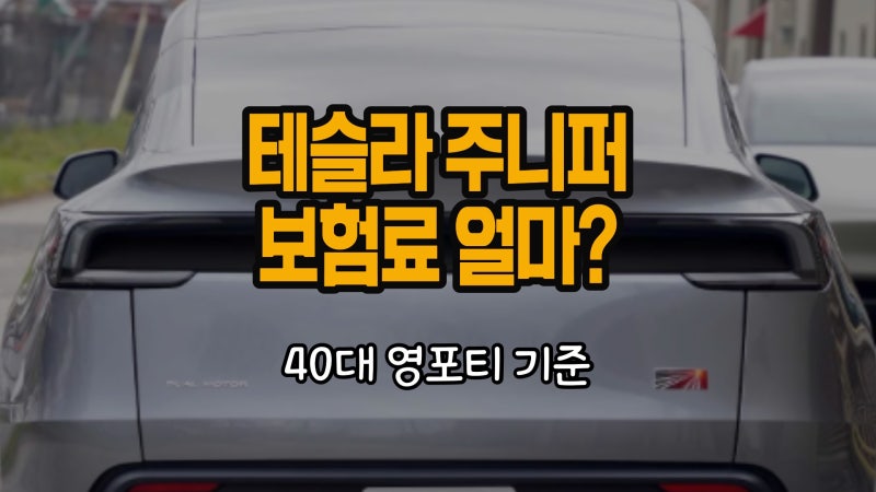 테슬라 모델Y 주니퍼 보험료 얼마? 40대 기준 예상해봤다