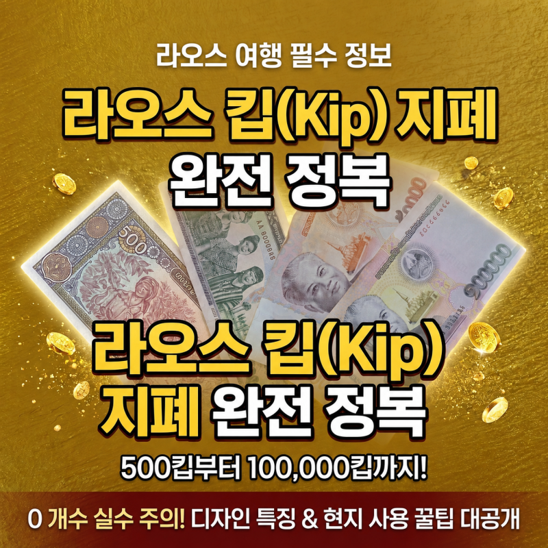 라오스 돈 화폐 지폐 종류 총정리, 500 킵부터 특징까지