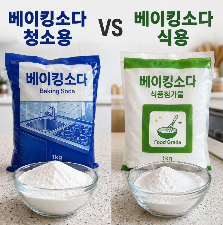 베이킹소다 청소용 식용 차이점과 효과 2배 높이는 활용법
