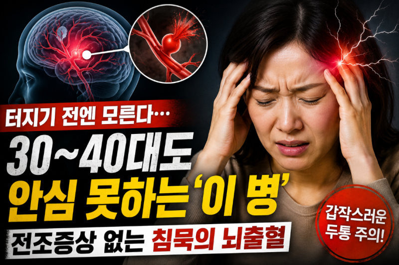 지주막하출혈 전조증상 없는 이유, 40대도 안심할 수 없는 침묵의 응급질환