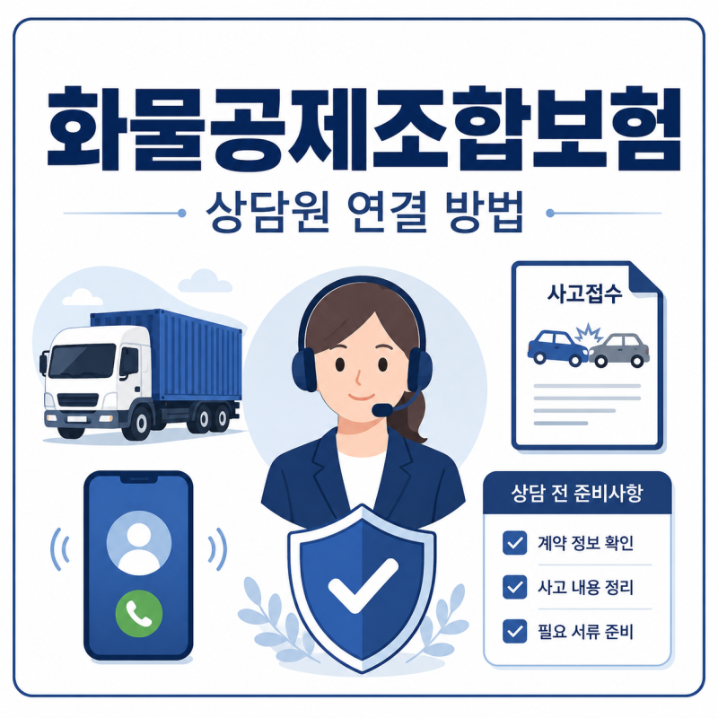 화물공제조합보험 문의할 때 상담원 연결 방법