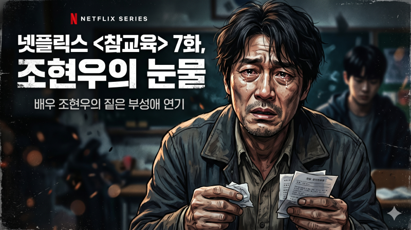넷플릭스 <참교육> 7화, 배우 조현우의 절절한 부성애 연기가 시청자들의 눈물샘을 자극한 이....