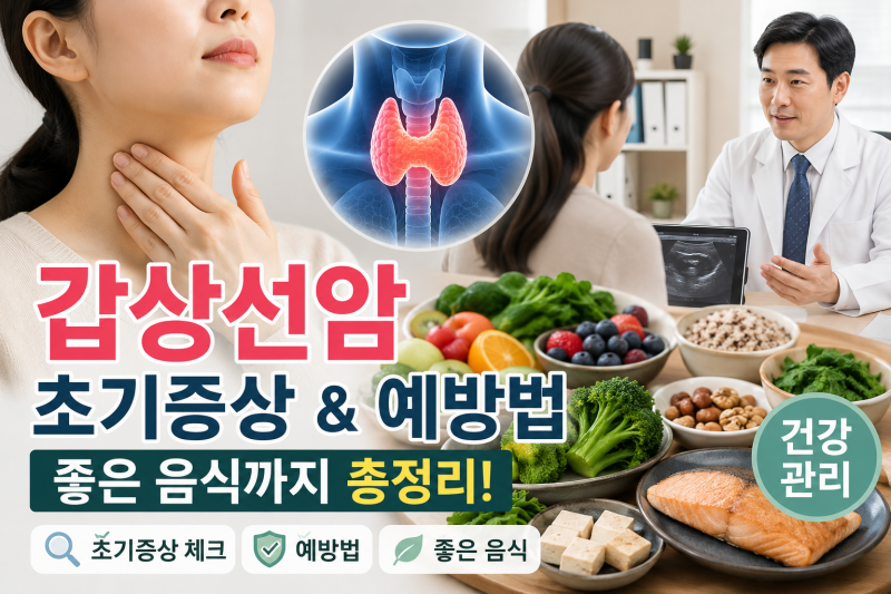 갑상선암 초기증상 정리, 갑상선암 예방법과 좋은 음식, 생활습관까지 한 번에 정리