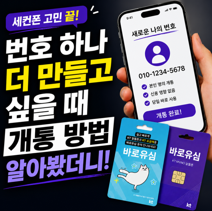  세컨폰으로 번호 하나 더 만들고 싶을 때 개통 방법 알아봤더니!