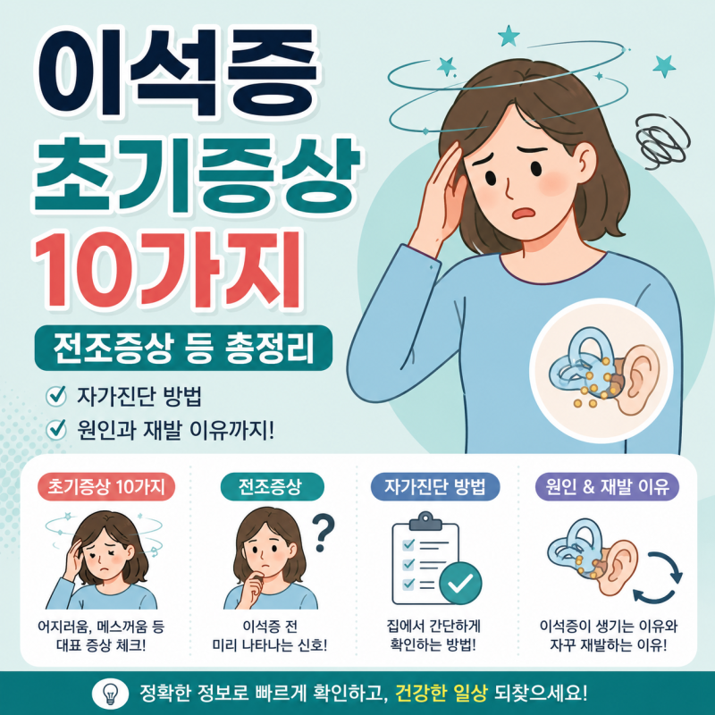 이석증 초기증상 10가지 이석증이란? 이석증 초기증상 10가지 이석증 원인 이석증 자가진단 ....